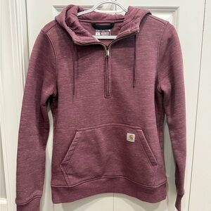 Carhartt Women's Maroon Half-Zip Hoodie